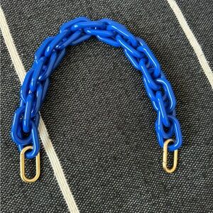 Clare V shortie resin strap in cobalt. NWOT. The perfect accessory for any bag.